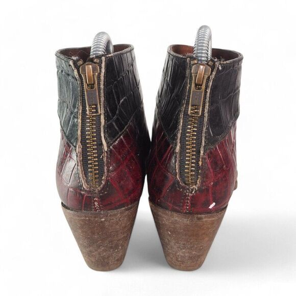 Farylrobin x Free People Tryst Leather Ankle Booties 'Black Combo' Women's 8 - Picture 5 of 12